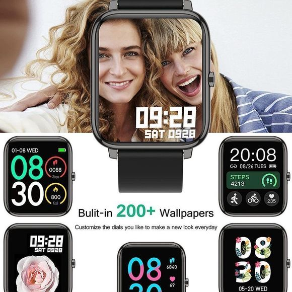 Popglory Smart Watch - 1.4" Full Touch Screen, Black - Picture 6 of 10